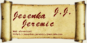 Jesenka Jeremić vizit kartica